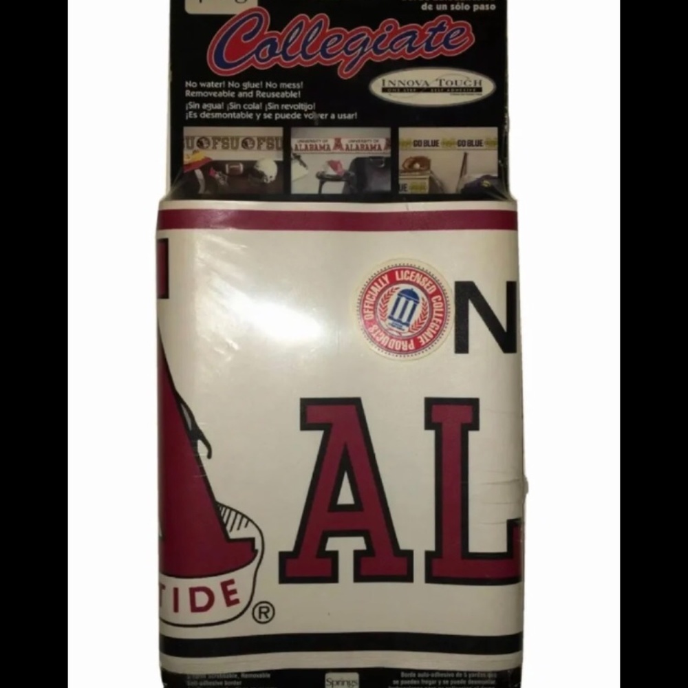 🏈Alabama Collegiate “University of Alabama” Self-Adhesive Border Lot x3.New